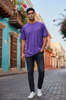 Short Sleeve Shirt Purple